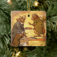 Vintage Aesop's Fable, Country Mouse, City Mouse
