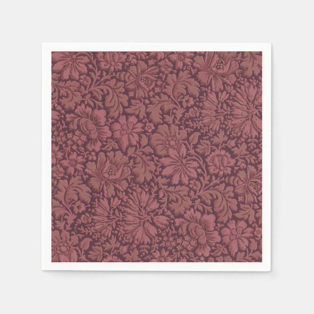 Vintage Aesthetic All Over Floral Print Napkin (Front)