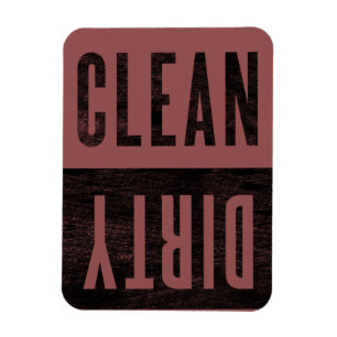 Vintage Aesthetic Clean Dirty Dish Magnet