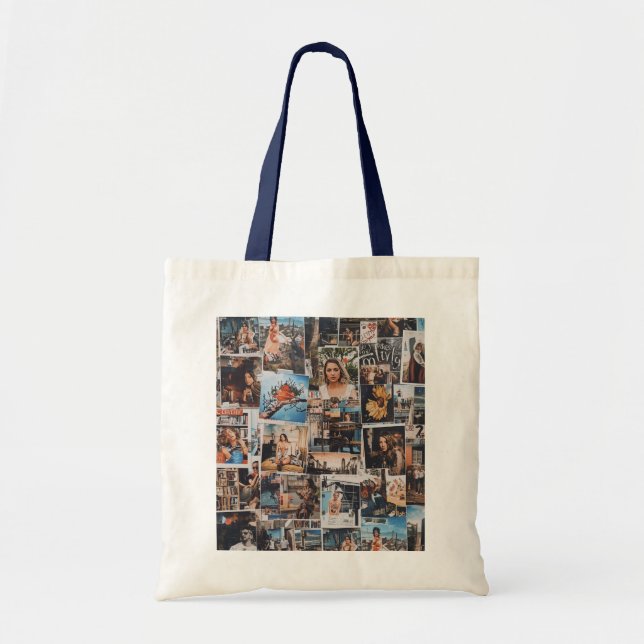 Vintage Aesthetic Collage Tote Bag (Front)