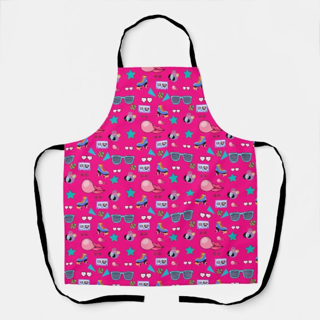 Vintage Aesthetic Pop Culture Design Apron (Front)