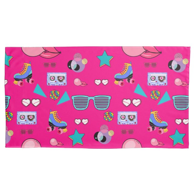 Vintage Aesthetic Pop Culture Design Pillowcase (Front)