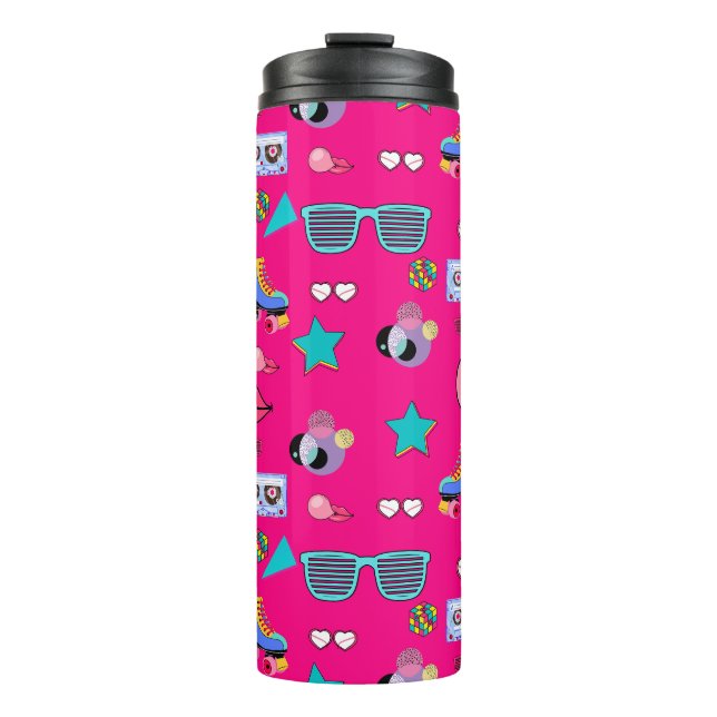 Vintage Aesthetic Pop Culture Design Thermal Tumbler (Front)