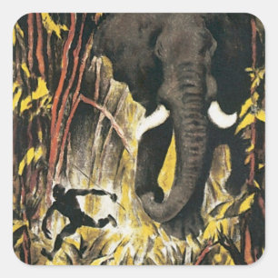 Vintage Africa Square Sticker