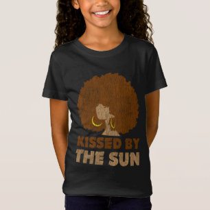 Vintage African Afro Kissed By The Sun Pride Melan T-Shirt