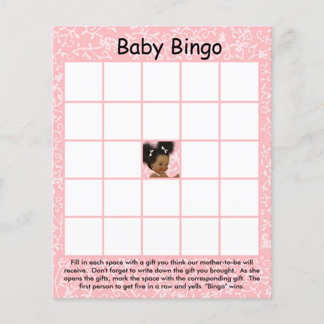Vintage African American Baby Shower Games (Front)