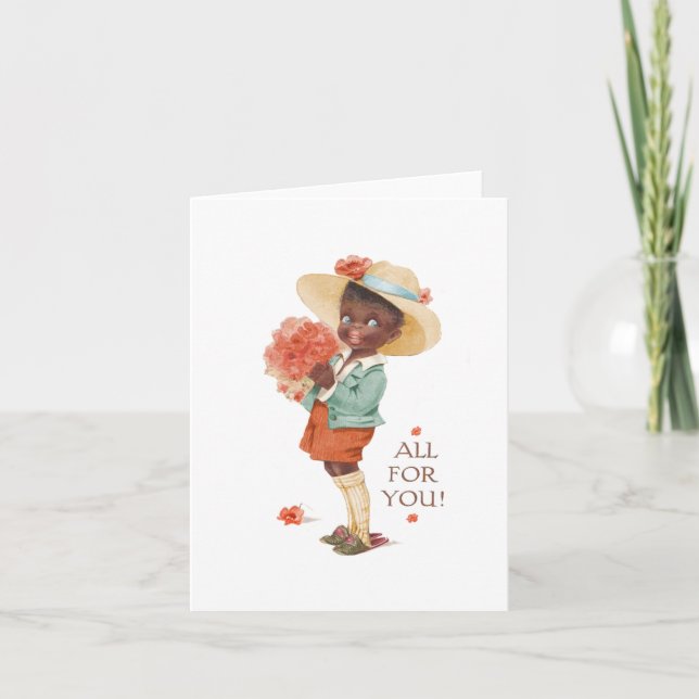 Vintage African American Child Note Card (Front)