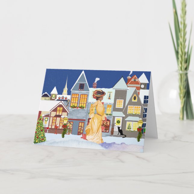Vintage African American Christmas Card (Front)