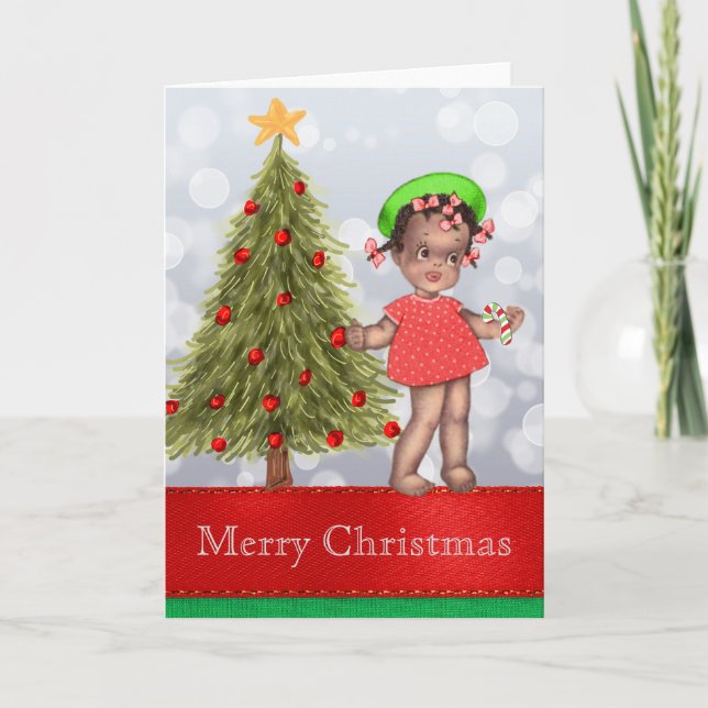Vintage African American Christmas Card (Front)