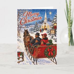 Vintage African American Christmas Family Card