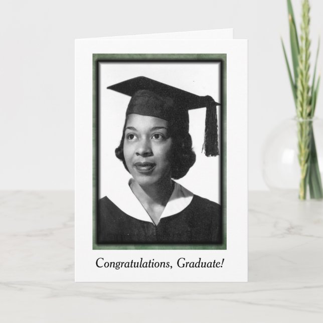 Vintage African American Graduation Card (Front)