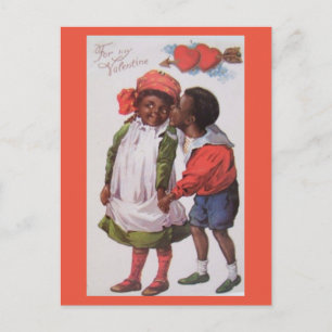 Vintage African American Valentine Postcard