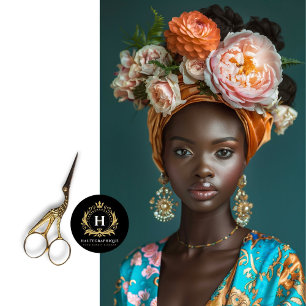 Vintage African American Woman Decoupage  Tissue Paper