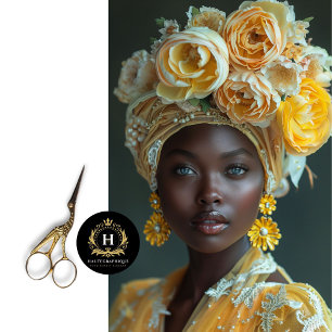 Vintage African American Woman Decoupage  Tissue Paper