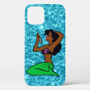 vintage african mermaid ocean sea iPhone 12 case