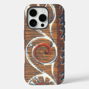 Vintage African Motif Art Print iPhone 16 Pro Case