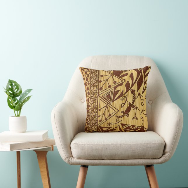 Vintage African Motif Cushion (Chair)