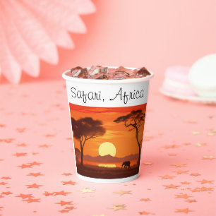 Vintage African Safari  Paper Cups