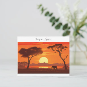 Vintage African Safari  Postcard
