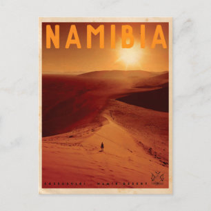 Vintage African Sunset Travel Postcard