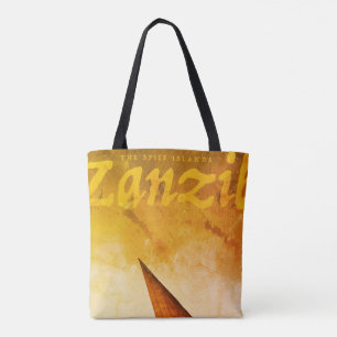Vintage African travel poster design Tote Bag