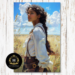 Vintage African Woman Country Western Prairie  Tissue Paper