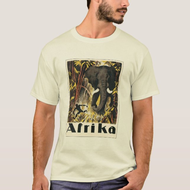 Vintage Afrika Poster T-Shirt (Front)