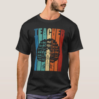 Vintage Afro Black History Month African American  T-Shirt