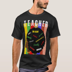 Vintage Afro Teacher Black History Month African A T-Shirt