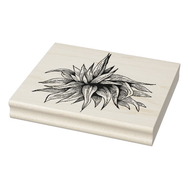Vintage Agave Plant Rubber Art Stamp (Stamp)
