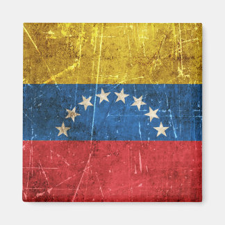 Vintage Aged and Scratched Flag of Venezuela Magnet