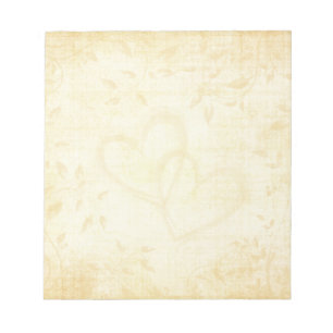 Vintage Aged Paper Wedding Notepad