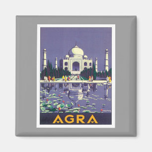 Vintage Agra Taj Mahal India Magnet
