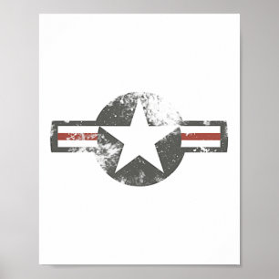 Vintage Air Force Logo Us Military Men Women Airfo Poster