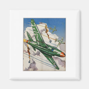 Vintage Air Force Us Jet Fighter Usa War Aviation Magnet