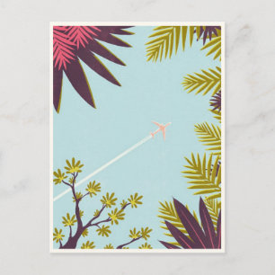 Vintage Air Travel Postcard