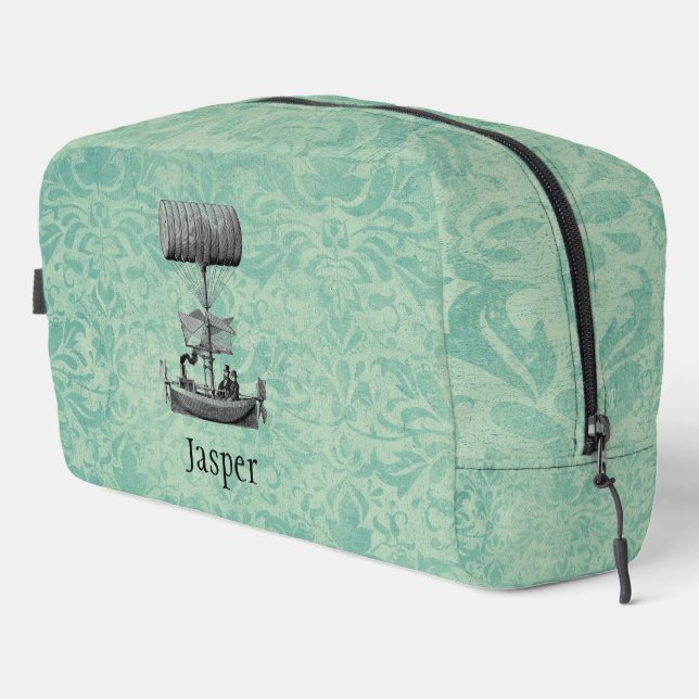 Vintage Airboat Personalised Dopp Kit (Right Corner)