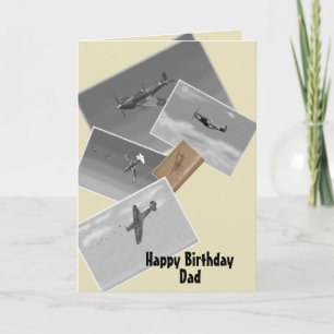 Vintage Aircraft Greetings Card,Dads Birthday Card