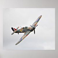 Vintage aircraft military fighter plane ww2