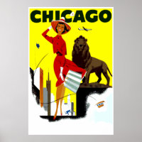 Vintage Airline Windy City Chicago Travel