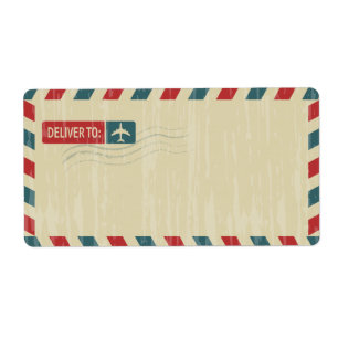 Vintage Airmail Address Mailing DELIVER TO: