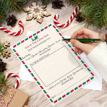 Vintage Airmail Christmas Letter To Santa<br><div class="desc">Send Santa your Christmas list on his official form! Whimsical and irreverent,  retro airmail styling and right from the desk of Santa. Mail in a matching "sleigh mail" envelope.</div>