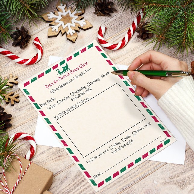 Vintage Airmail Christmas Letter To Santa (Creator Uploaded)