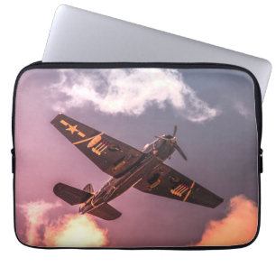 Vintage Airplane Beautiful Sky Laptop Sleeve
