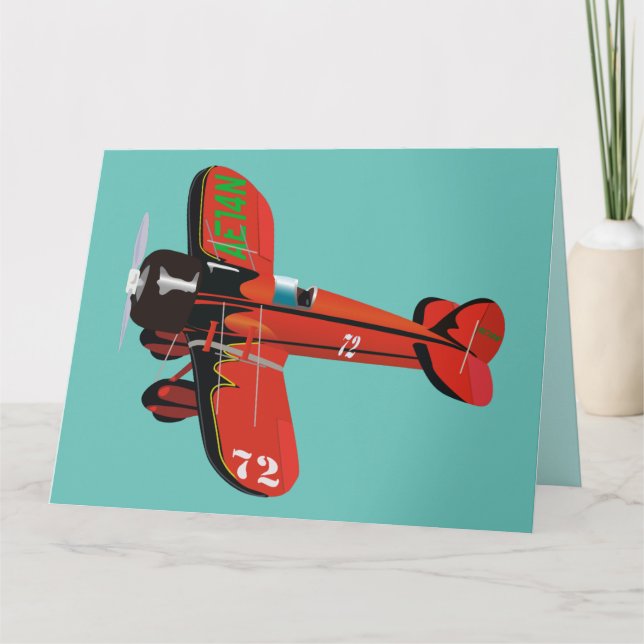 VINTAGE AIRPLANE PLANE BIRTHDAY CARDS (Front)