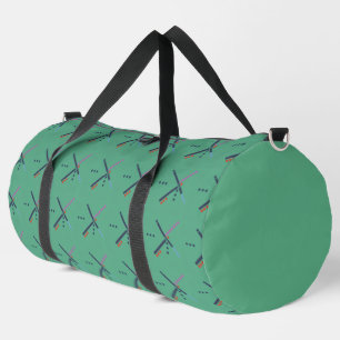 Vintage Airport Carpet Pattern Duffle Bag
