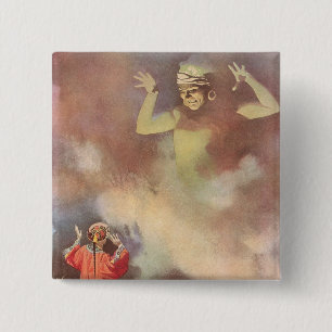 Vintage Aladdin and the Genie of the Lamp, Godwin 15 Cm Square Badge
