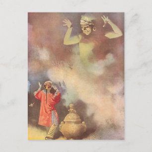 Vintage Aladdin and the Genie of the Lamp, Godwin Postcard
