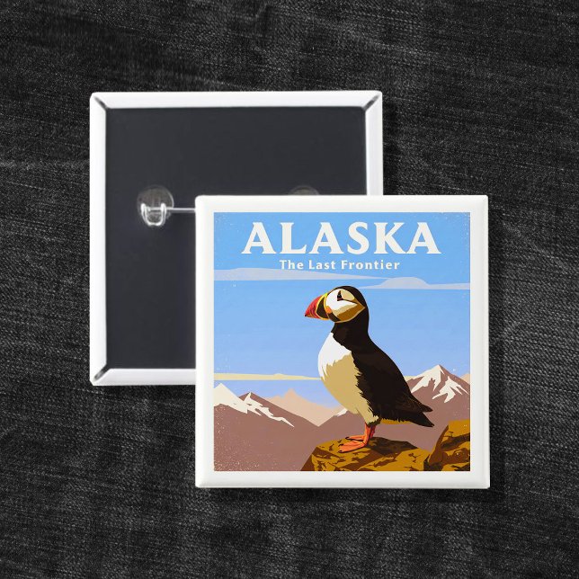 Vintage Alaska 15 Cm Square Badge (Creator Uploaded)