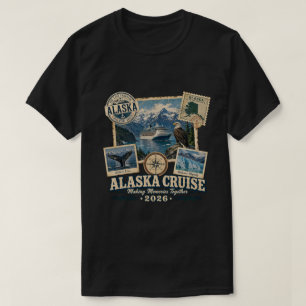 Vintage Alaska Cruise 2026 Family Trip Souvenir T-Shirt